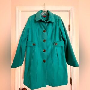 Merona Wool Coat (Turquoise)